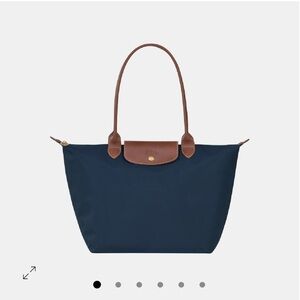 Navy Longchamp Le Pliage Tote